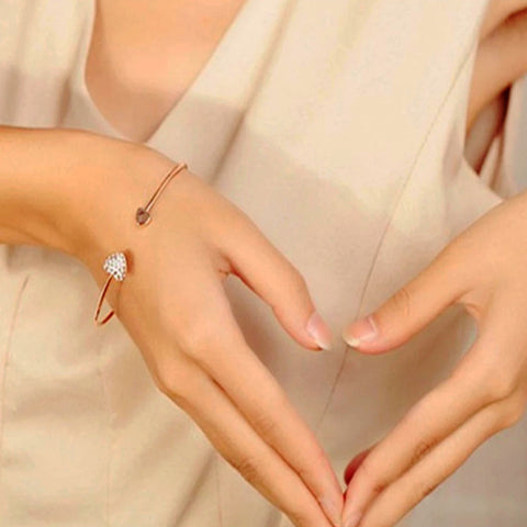 Heart Bangle Bracelet