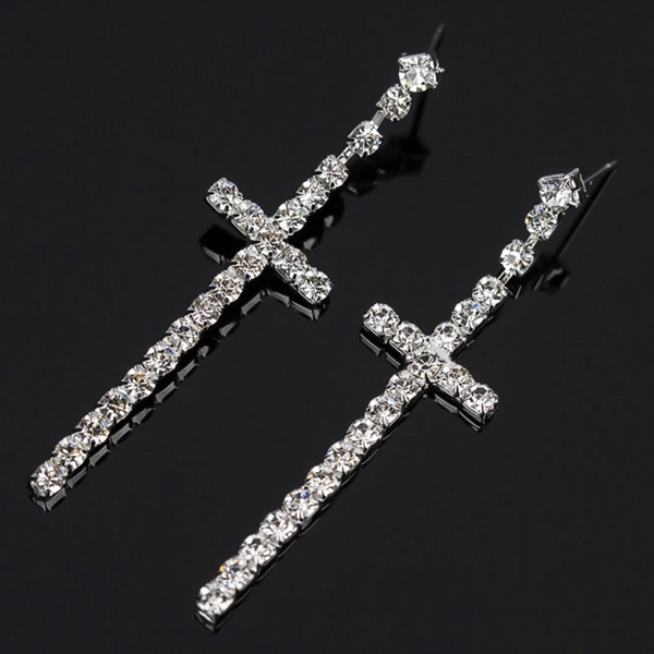 Dangle Cross Earrings