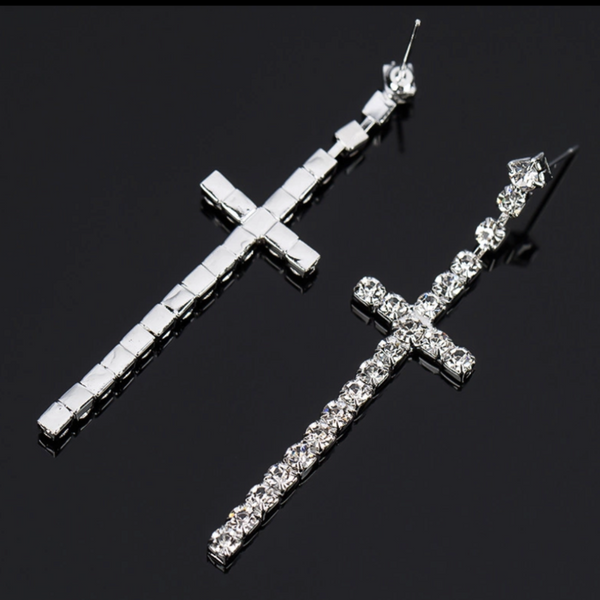 Dangle Cross Earrings