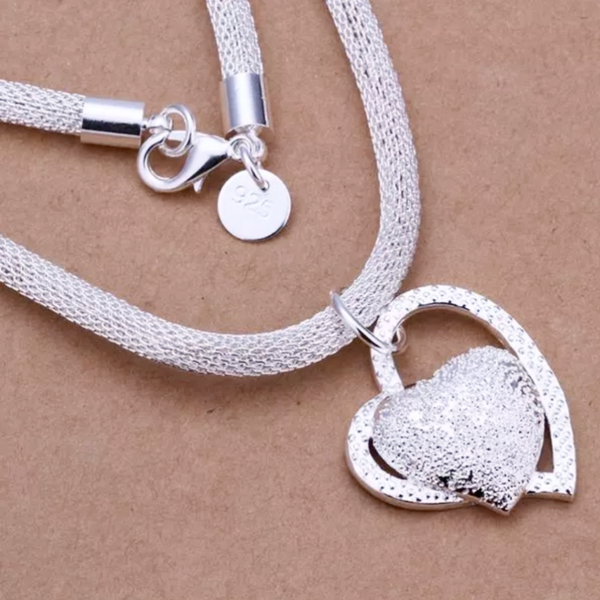 Silver Plated Heart Necklace