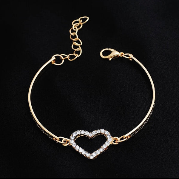 Jeweled heart bracelet